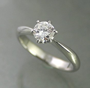 婚約指輪 シンプル エンゲージリング ダイヤモンド 0.3カラット プラチナ 鑑定書付 0.312ct Eカラー SI2クラス EXカット CGL_画像1