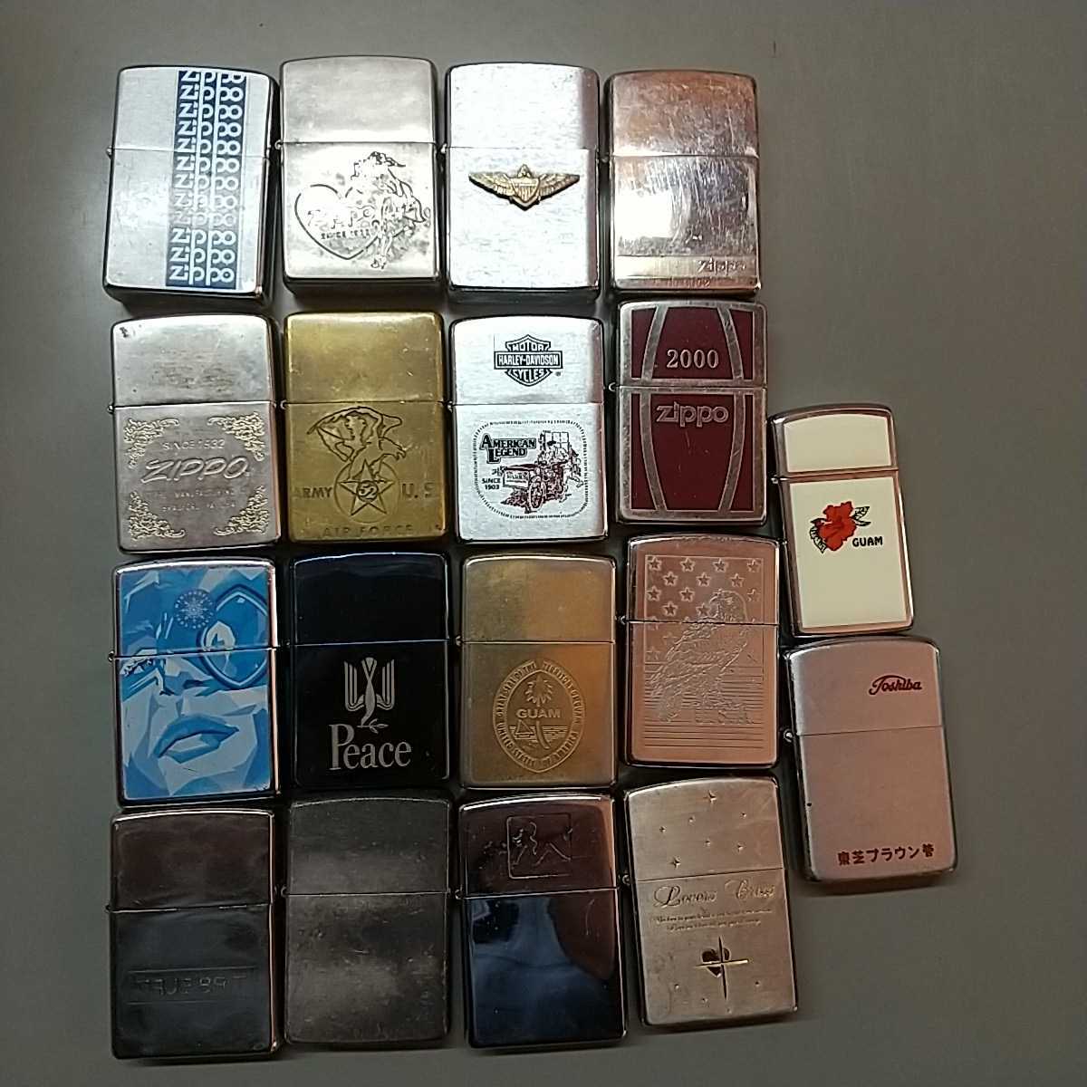 ZIPPO オイルライター 17個+zippoじゃないオイルライター1個 bpbd