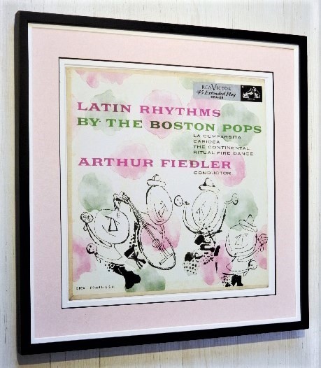 アンディ・ウォーホル/ボストンポップス/LPジャケット ポスター額付/Andy Warhol/Boston Pops/Latin Rhythms/かわいい/おしゃれリビング_画像1