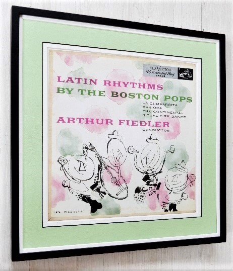 アンディ・ウォーホル/ボストンポップス/LPジャケット ポスター額付/Andy Warhol/Boston Pops/Latin Rhythms/かわいい/おしゃれリビング_画像2