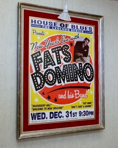 ファッツ・ドミノ/オリジナル・ポスター/FATS DOMINO/HOB/House of Blues/N.O.L.A./Hard rock cafe/ハードロックカフェ/ブルースブラザース