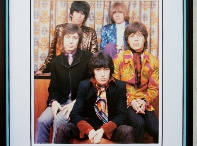 ローリングストーンズ 1967/アートピク額装品/Rolling Stones/Charlie Watts/Muddy Warters/Bill Wyman/Brian Jones/ビルワイマン/ロックの画像2