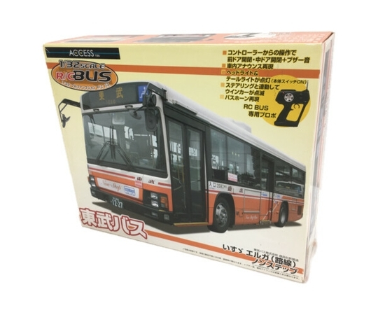 SKYNET アオシマ RCバス 1/32 東武バス いすゞ エルガ (路線 