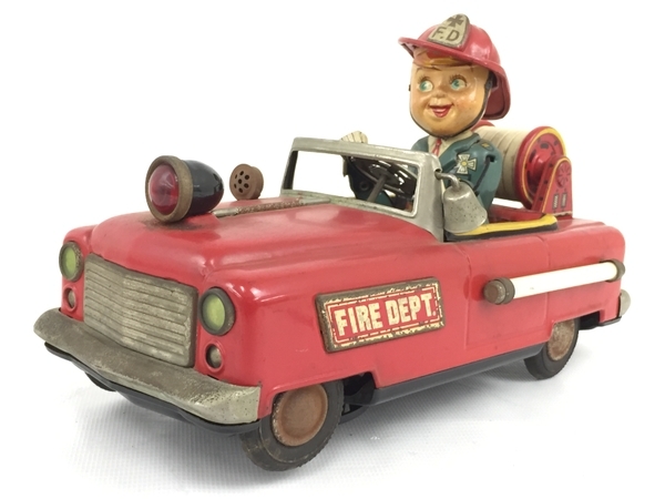 野村トーイ ブリキ 消防車 FIRE DEPT FIRE DEPT NO.12 アンティーク 昭和レトロ ジャンク N6475120_画像1
