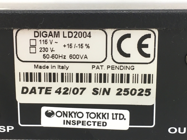 POWERSOFT DIGAM LD2004 パワーアンプ オーディオ 音響 機器 ジャンク N6426288_画像9