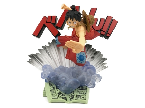 ONE PIECE JUMP OUT HEROES ワンピース ルフィ べべん!! フィギュア 中古 N6438268_画像1