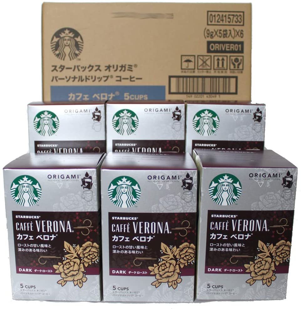 スターバックス「Starbucks(R)」 オリガミ　パーソナルドリップコーヒー　カフェベロナ　1箱(5袋入)×6個セット_画像1