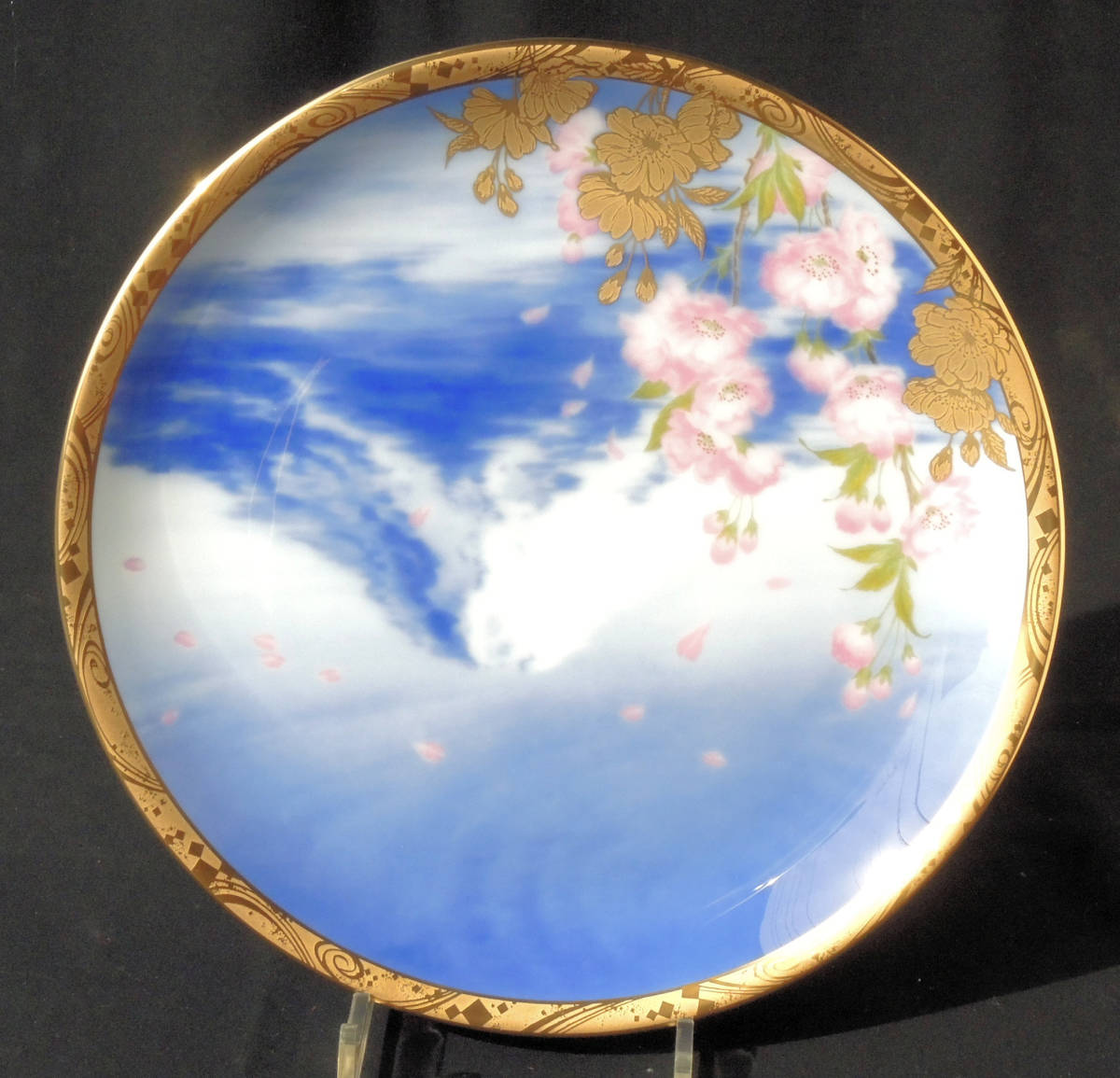 ●大倉陶園・飾り皿・水辺の四季・風景花・4枚