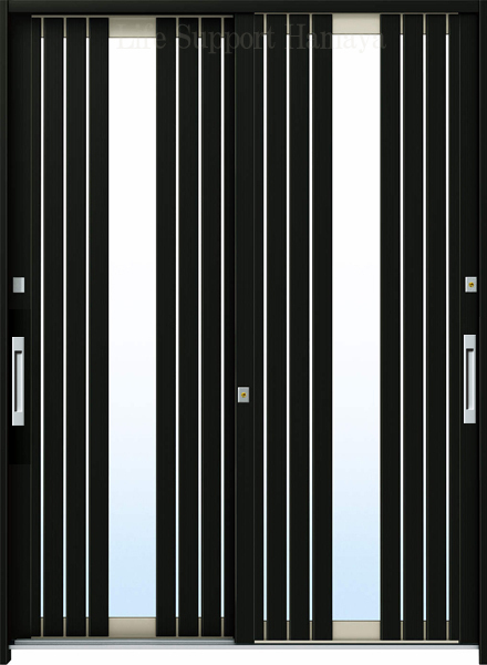 【2022春夏新作】 アルミサッシ 玄関引戸 複層 ランマ通し 半外付 C05A れん樹 窓、サッシ