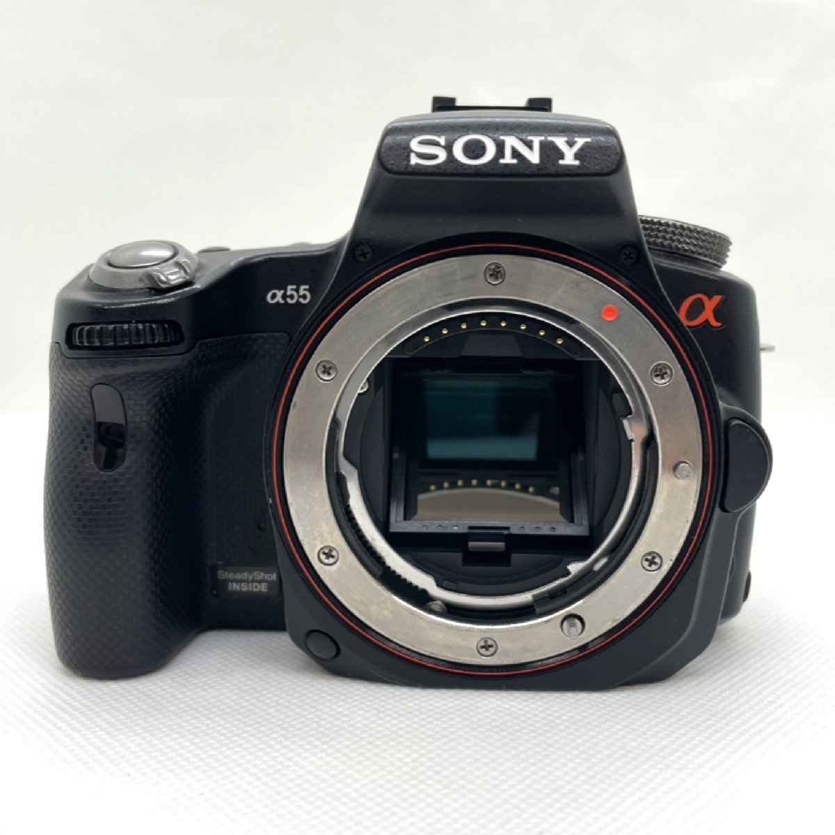 1円～/良品/SONY/ソニー/α55/ボディ/レンズ付/LENS/18-55mm/F3.5-5.6/DT/SAM/付属品付/防湿保管品/動作確認済/No153_画像2