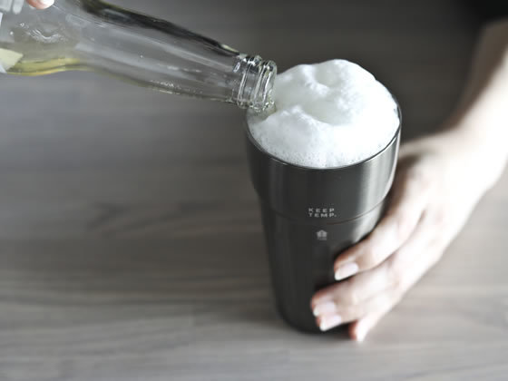 ビールグラス ビアグラス タンブラーグラス 真空断熱 保冷 ステンレス製 ブラウン 茶色 ロゴ シービージャパン CB JAPAN 父の日 プレゼント