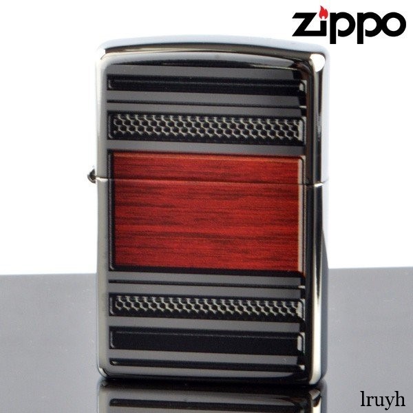 ZIPPO(ジッポー) 日本未発売 MADE IN USA レア 並行輸入品 High Polish Chrome Pipe パイプ 木目調 Wood 風防付き 音が良い
