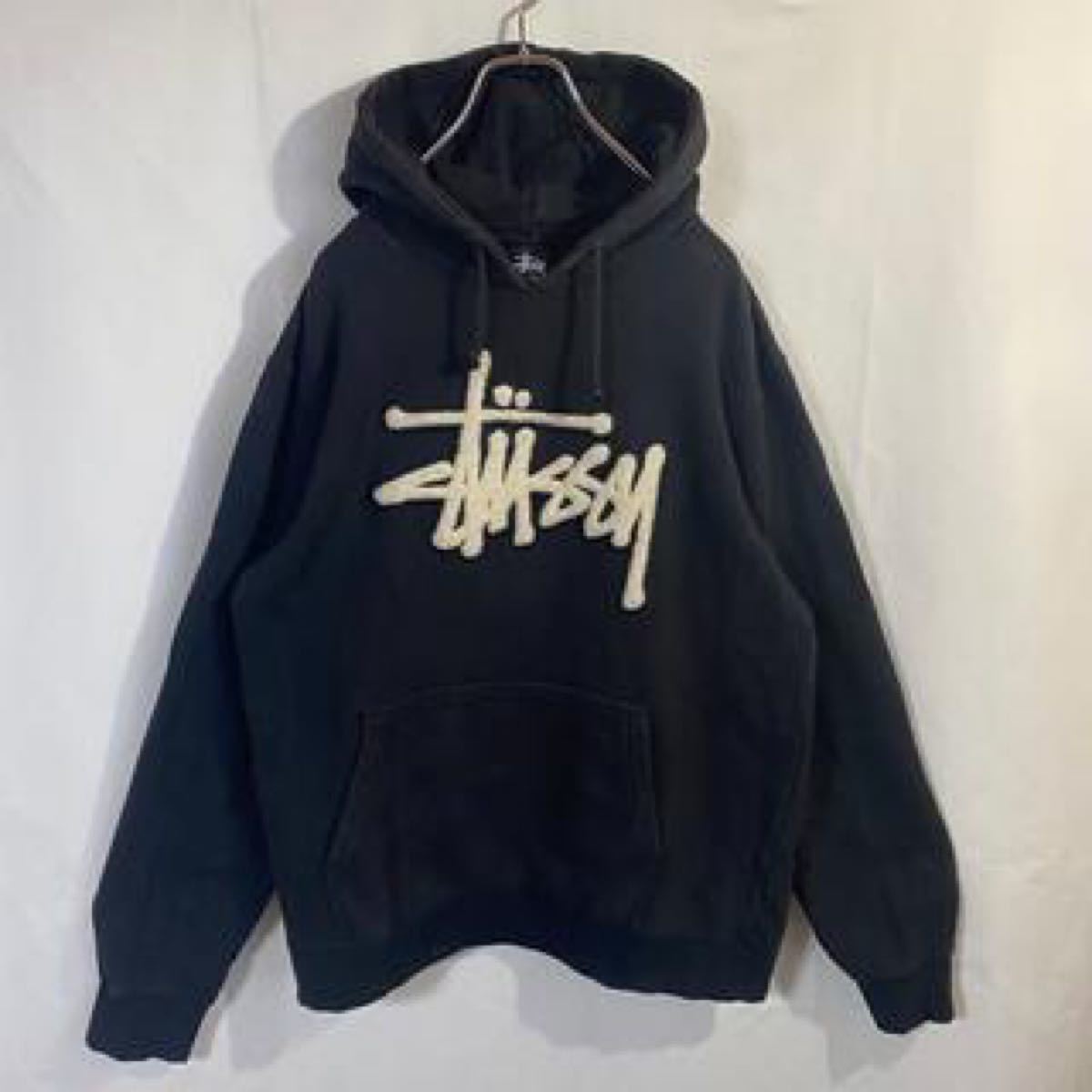 クラシック おしゃれ 男女兼用 ステューシー Stussy ブラック ロゴスウェット 無地 黒 パーカー Reachahand Org