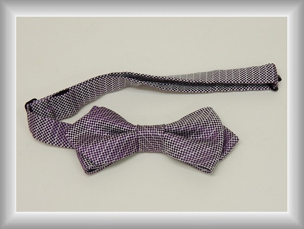  butterfly necktie butterfly Thai bo- Thai ( middle )5.5×12cm lavender lame stripe po Inte do