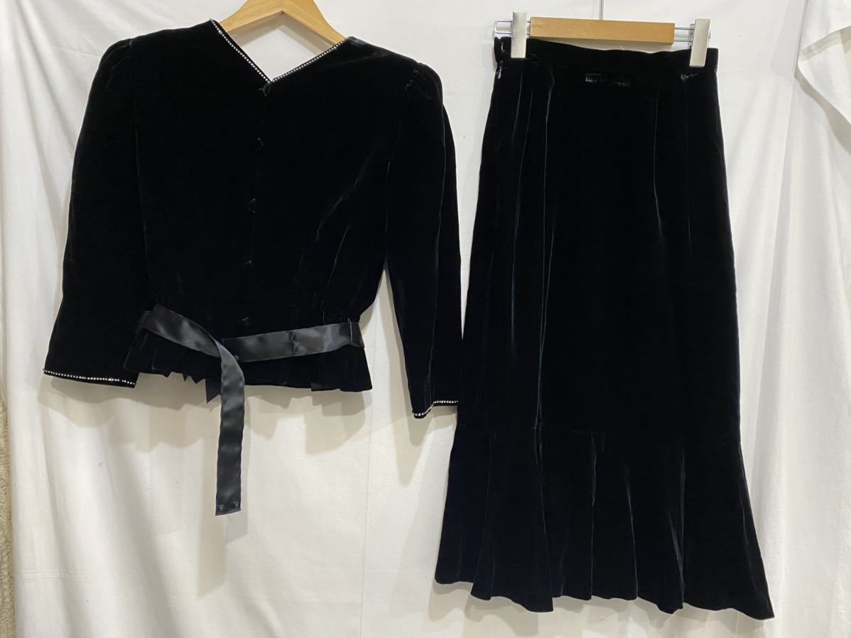 ○美品 Simonne シモンヌ ベルベット セットアップ トップス ロング