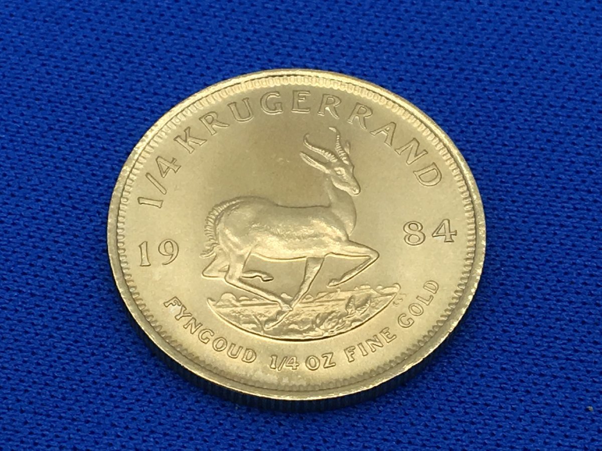 クルーガーランド金貨 南アフリカ共和国 1984年 1/4オンス 約8.5g 純金