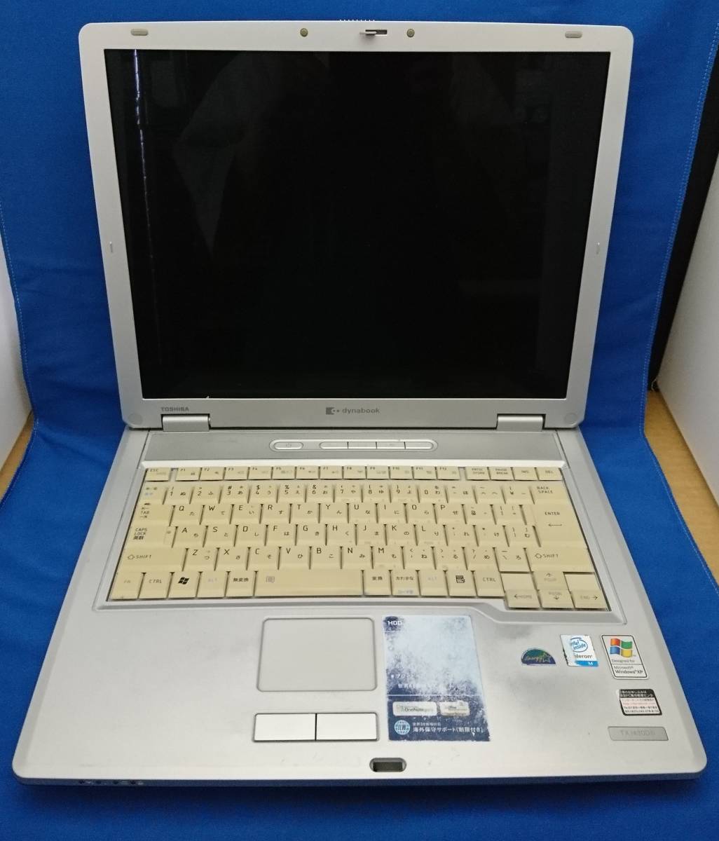 TOSHIBA dynabook TX/430DS PATX430DS WindowsXP ジャンク_画面左上の白い線は光の映り込みです。