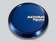 【メーカー取り寄せ】ADVAN Racing センターキャップ FLAT ブルーアルマイト 直径:63ミリ 4個セット