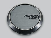 【メーカー取り寄せ】ADVAN Racing センターキャップ FLAT ハイパーブラック 直径:73ミリ 4個セット_画像1