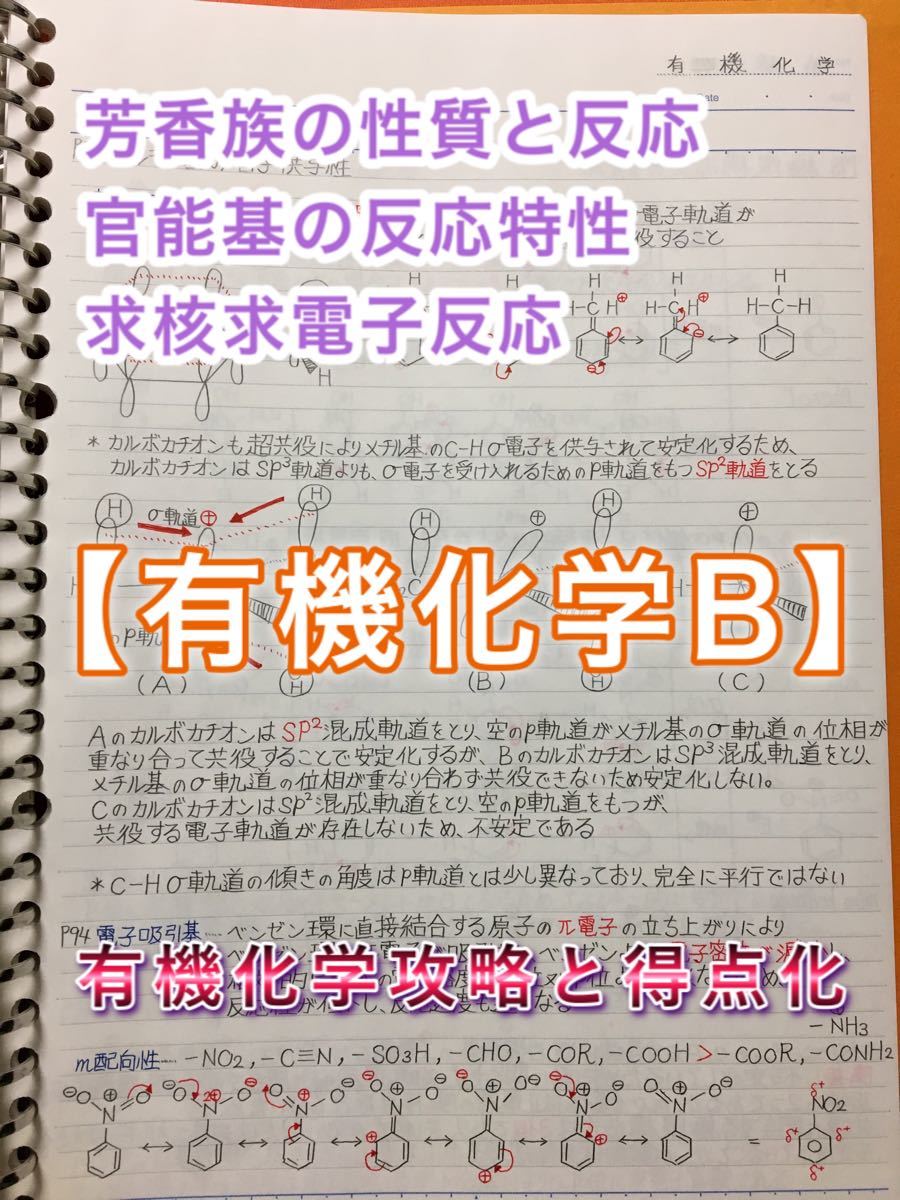 薬剤師国家試験、CBT、薬学部定期試験対策シリーズ【有機化学B】まとめノート