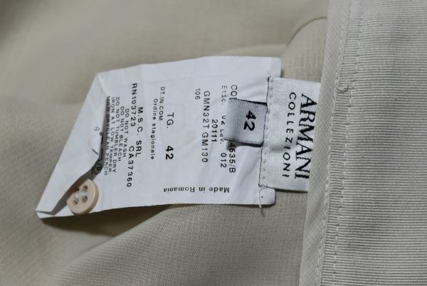 * Armani koretsio-ni* ARMANI COLLEZIONI* elegant beige * flax cotton rayon material. spring autumn thing * wonderful skirt 42