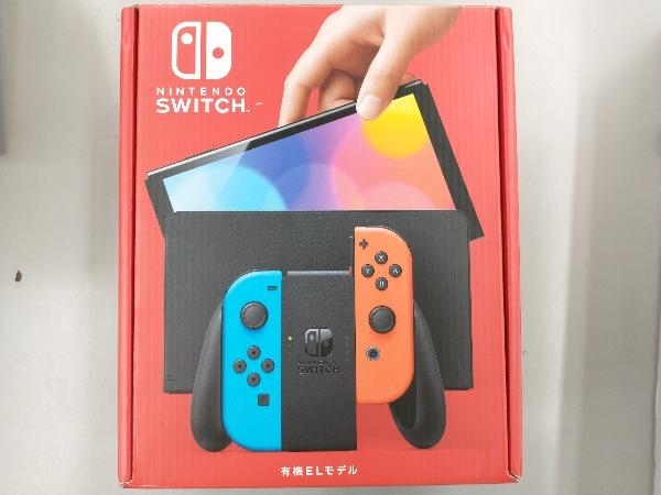 Nintendo Switch(有機ELモデル) Joy-Con(L)ネオンブルー/(R)ネオンレッド(HEGSKABAA)_画像1