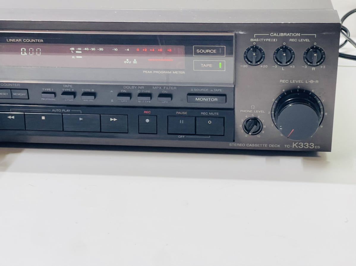 SONY ソニー TC-K333ES カセットデッキ 再生・録音確認済み ジャンク品 ○05006_画像4