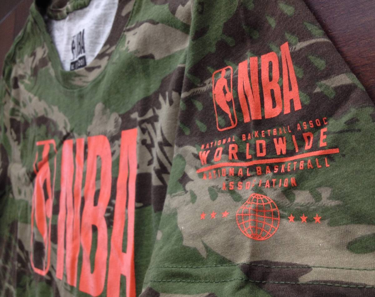 【既決USA】NBA BASKETBALL★ バスケットボール@完売胸元&両袖【NBA】ロゴ入半袖Tシャツ【NBA Worldwide Logo Graphic Camo Tee】迷彩柄@#S_画像8