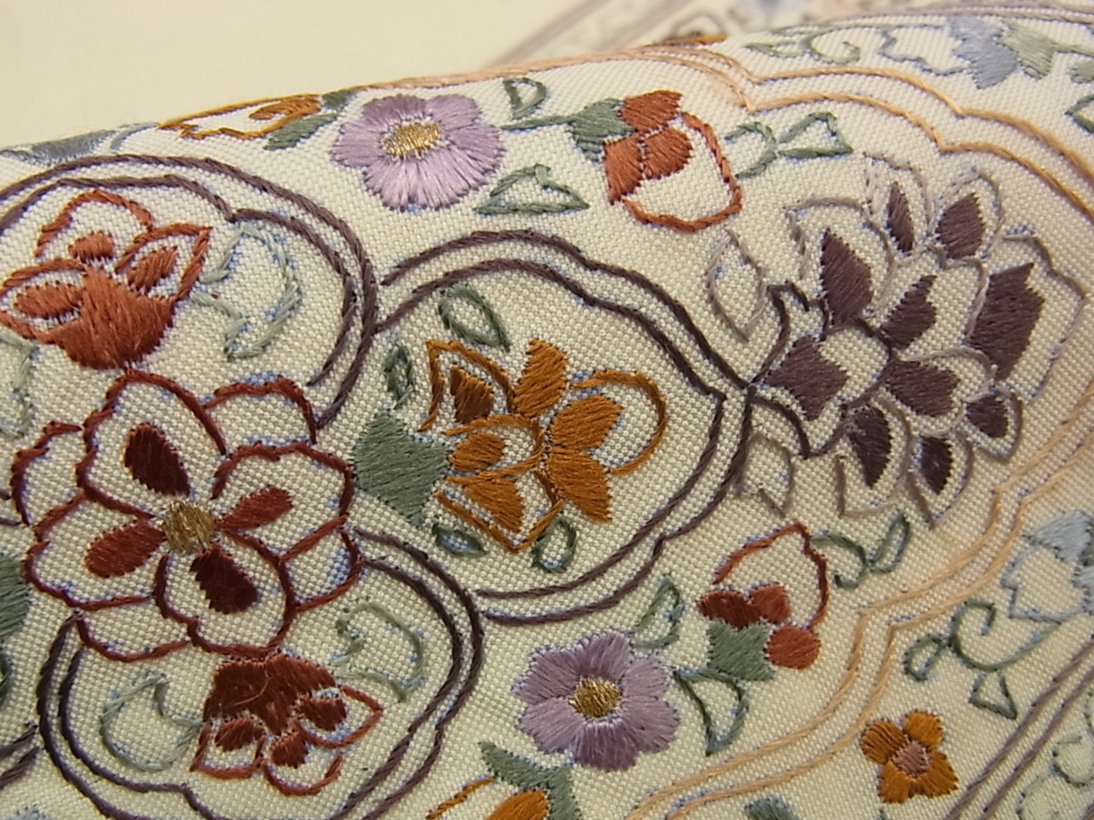 特選袋帯 蘇州刺繍(雪英導) 手刺繍 仕立て上がり品 未使用品 安い直営