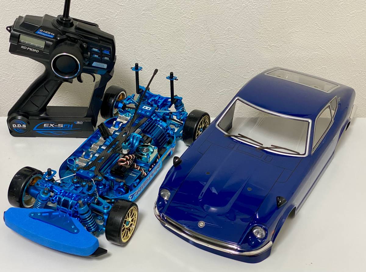 1/10RC タミヤ TT01 TYPE-E フェアレディ240Z【ブルーメッキシャーシ】【ブラシレスドリフト仕様】【珍品】_画像1