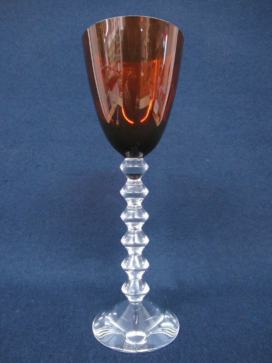 cK7227 バカラ/Baccarat ベガ 赤/レッド ワイングラス クリスタル 