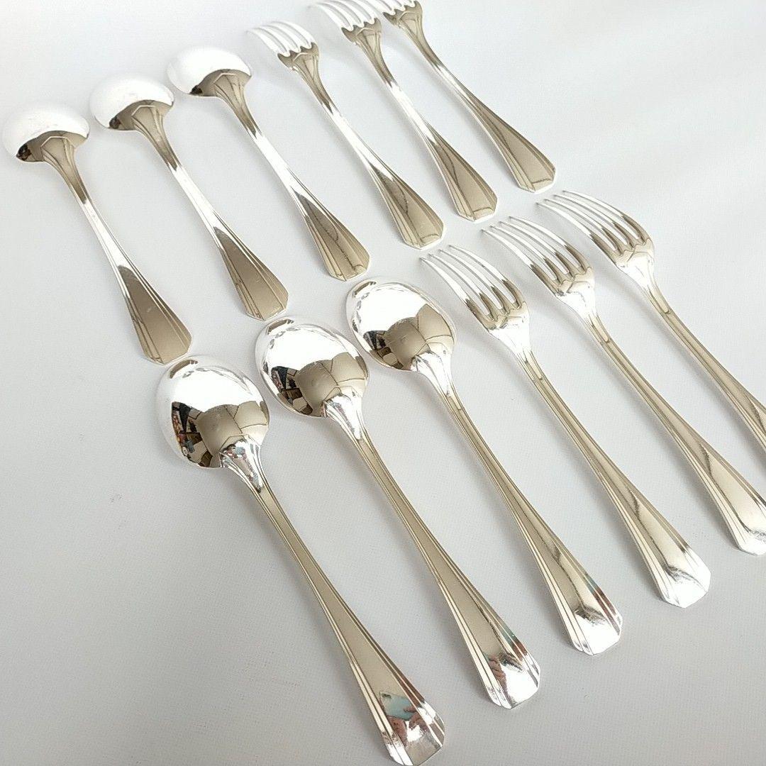 Christofle カトラリーセット 12本 クリストフル CHRISTOFLE スプーン フォーク 12本 20cm Boreal