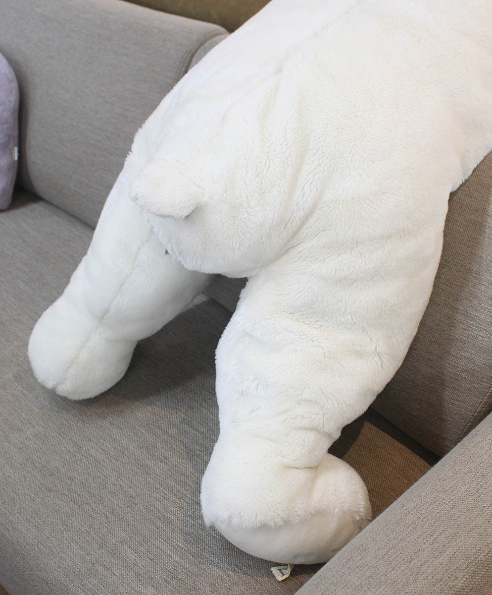 Dior/ディオール ラージベア テディベア 白クマ ぬいぐるみ フェイクファー 約110cm 出産祝い アニマル_画像4