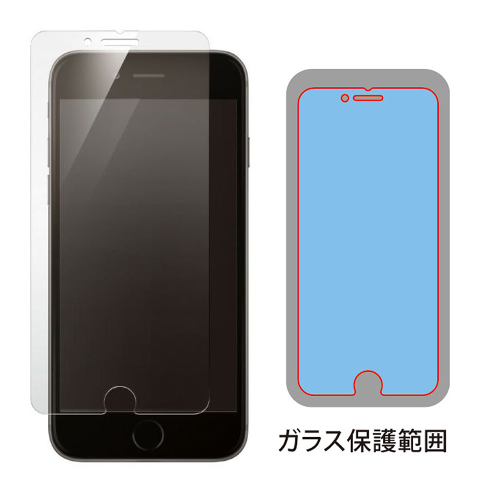 iPhone SE 第3世代 2022 第2世代 2020 液晶保護ガラス High Grade Glass Screen Protector for アイフォンSE3 SE2 DGIPSE3B3F ブルーライト_画像3