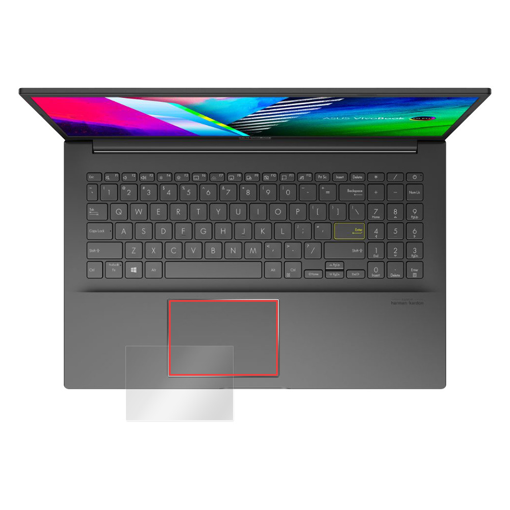 ASUS VivoBook 15 OLED K513EA トラックパッド 保護 フィルム OverLay Protector for エイスース VivoBook15 ビボブック 保護 アンチグレア_画像3