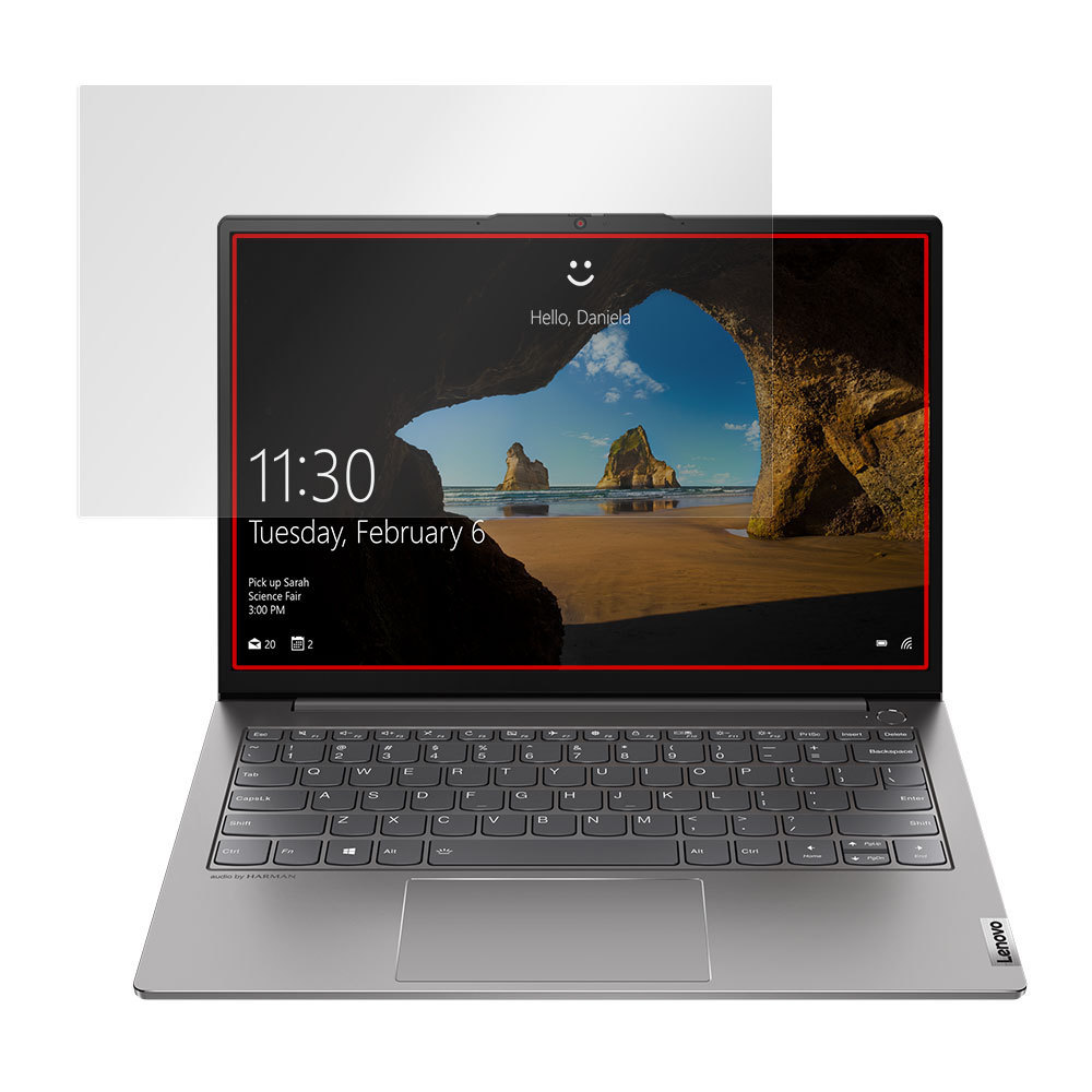 Lenovo ThinkBook 13s Gen 2 保護 フィルム OverLay 9H Plus for レノボ シンクブック 13s Gen 2 高硬度で映りこみを低減する低反射タイプ_画像3