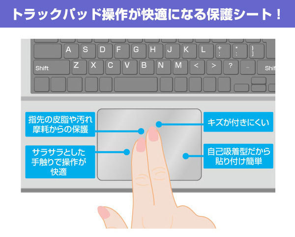 HP ProBook 635 Aero G8 タッチパッド 保護 フィルム OverLay Protector for HP ProBook 635 Aero G8 保護 アンチグレア さらさら手触り_画像4