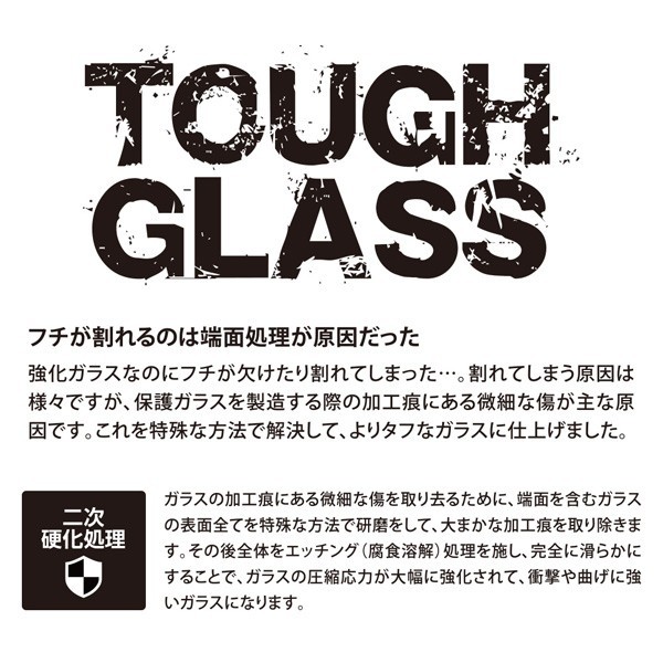 iPhone XS Max Deff TOUGH GLASS Dragontrail フチあり透明タイプ for iPhone XS Max(ブラック) フチありタイプの液晶保護ガラスフィルム_画像2
