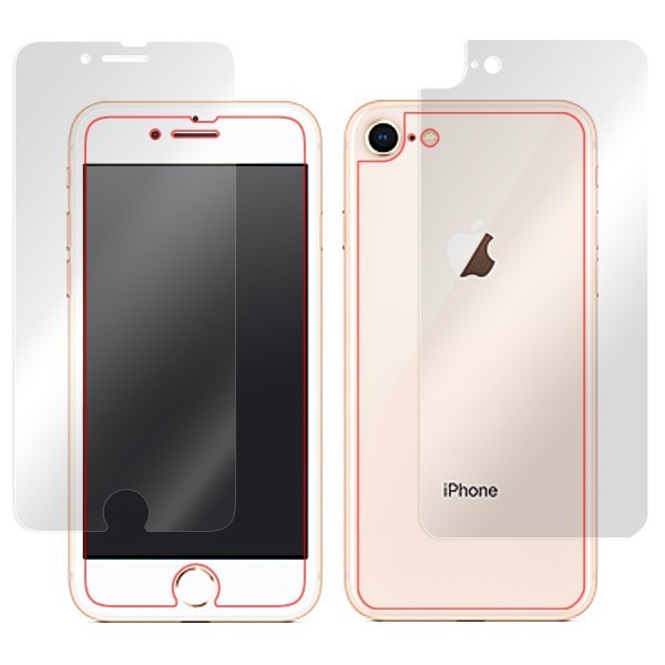 iPhone SE 第3世代 2022 第2世代 2020 iPhone 8 iPhone 7 表面・背面フィルムセット OverLay Plus for アイフォンSE 低反射 非光沢 防指紋_画像3