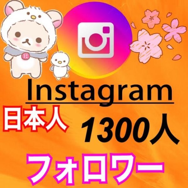 日本人インスタグラム フォロワー1300人　instagramフォロワー 保証付いてます API使用中古