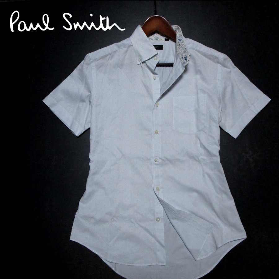L人気ブランドのポールスミス☆Paul Smith 半袖シャツ L コットン 総柄 ...