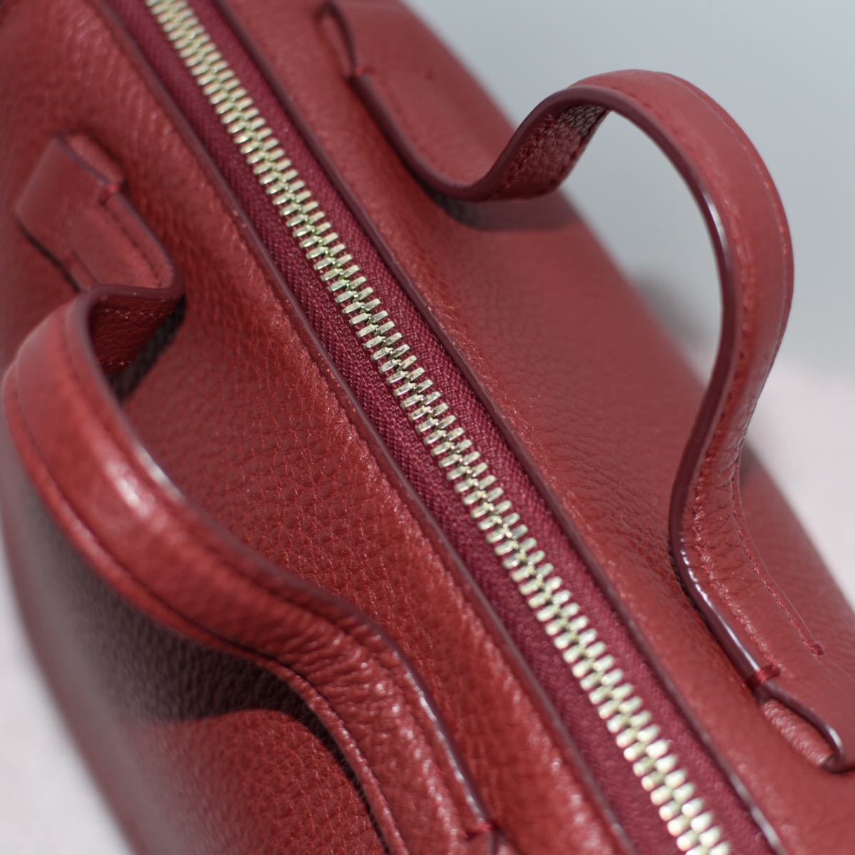 BALLY バリー キッセン スモール ハンドバッグ レザー ボルドー 2WAY