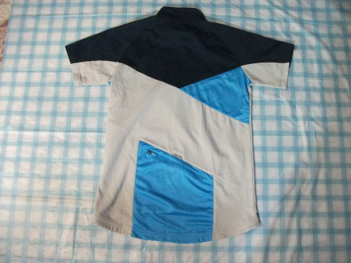 ルコック　ハーフジップシャツ　紺青グレー　M_画像8