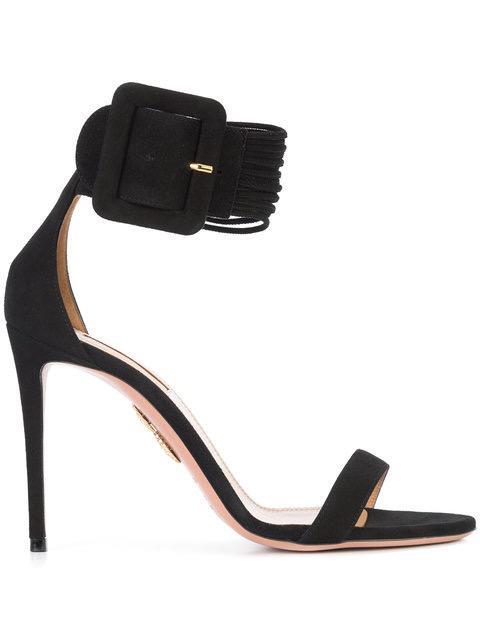 即決!未使用品!AQUAZZURA アクアズーラ アンクルストラップスエード