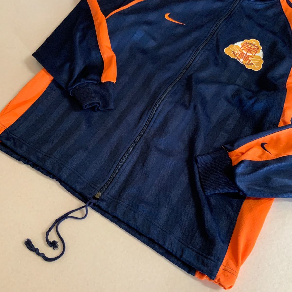  rare hard-to-find not for sale superior article NIKE Nike Saitama . high school soccer part jersey truck top men's XL size navy orange 