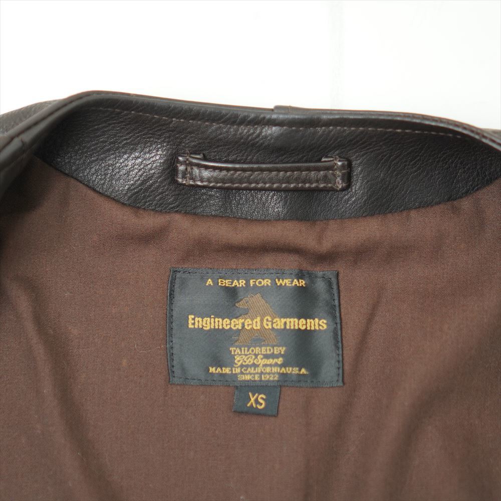 EG engineered garments GOLDENBEAR W name leather the best Brown XS USA made 