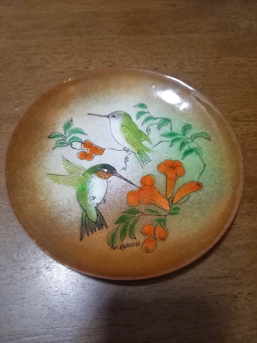 ハチドリの飾り皿