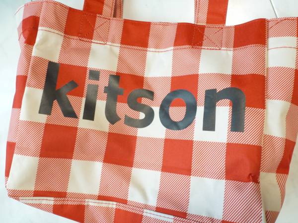 kitson( Kitson ) red check pattern nylon series handbag 