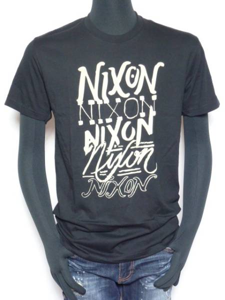 新品 正規 NS1670005 ニクソン NIXON ロゴプリント Tシャツ 半袖 トップス 黒 ブラック M メンズ レディース_画像1