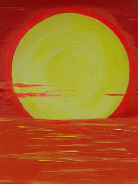 TOMOYUKI・友之、「太陽・吉福」、証明書付、額付、絵画 油絵 油彩画-